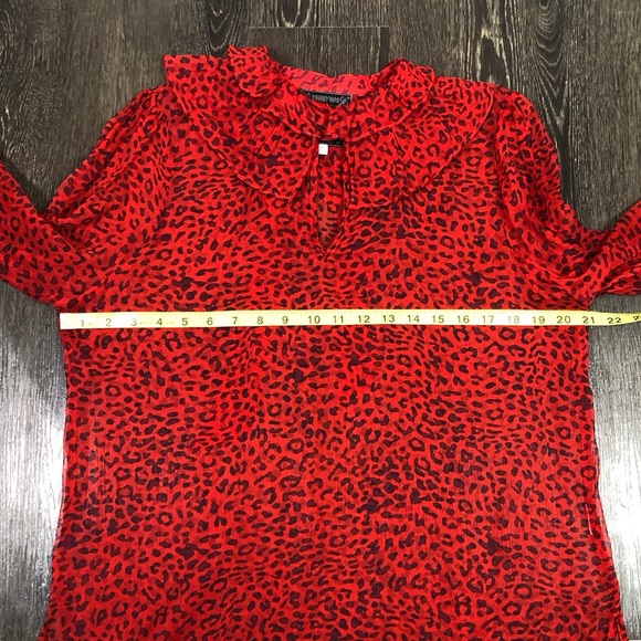Johnny Was Animal Print Silk Blouse - Picture 6 of 11